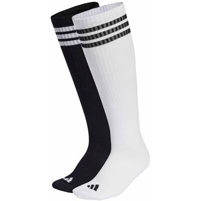 Adidas Mixte 3 Stripes Knee Socks 2 Pair Pack, white/black/black/white, 42-45 - Publicité Adidas Mixte 3 Stripes Knee Socks 2 Pair Pack, white/black/black/white, 42-45 - Publicité
