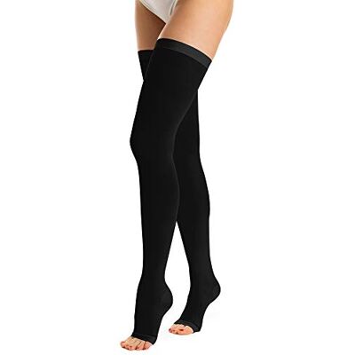 Relaxsan Antiembolism M0370A (1 Paire Noir, M) Bas autofixants anti-thrombose pied ouvert 18-23 mmHg Classe 1 - Publicité Relaxsan Antiembolism M0370A (1 Paire Noir, M) Bas autofixants anti-thrombose pied ouvert 18-23 mmHg Classe 1 - Publicité