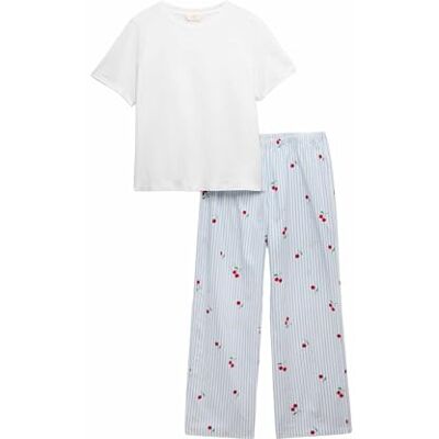 Marks & Spencer Pyjama Pur Coton avec Bas tissé Mélange De Bleu L - Publicité Marks & Spencer Pyjama Pur Coton avec Bas tissé Mélange De Bleu L - Publicité
