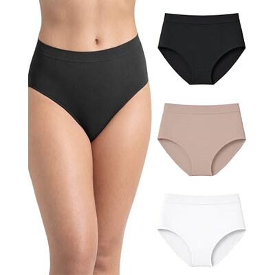 Risalti Culotte Femme Taille Haute Seamless Lot 3 – Slip Femme Taille Haute sans Couture et Etiquettes, Culottes et Slips en Microfibre Douce Plus Confortable Que Le Coton Made in Italy - Publicité Risalti Culotte Femme Taille Haute Seamless Lot 3 – Slip Femme Taille Haute sans Couture et Etiquettes, Culottes et Slips en Microfibre Douce Plus Confortable Que Le Coton Made in Italy - Publicité