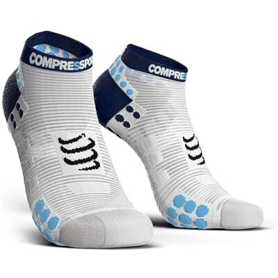 Compressport Pro Racing v3.0 Course Haute Blanc-Bleu T3 - Chaussettes - Publicité Compressport Pro Racing v3.0 Course Haute Blanc-Bleu T3 - Chaussettes - Publicité