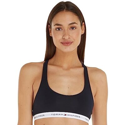 Tommy Hilfiger Bralette Femme Stretch, Bleu (Desert Sky), M - Publicité Tommy Hilfiger Bralette Femme Stretch, Bleu (Desert Sky), M - Publicité