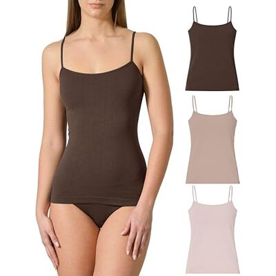 Risalti Débardeur Femme Microfibre Épaule Étroite 3 pièces Débardeur Femme Élégant, Plus Doux Que Le Coton,Caraco Femme sans Couture, Sous-Vêtements Femme-Made in Italy-L-XL Cioccolat Poudre Naturel - Publicité Risalti Débardeur Femme Microfibre Épaule Étroite 3 pièces Débardeur Femme Élégant, Plus Doux Que Le Coton,Caraco Femme sans Couture, Sous-Vêtements Femme-Made in Italy-L-XL Cioccolat Poudre Naturel - Publicité