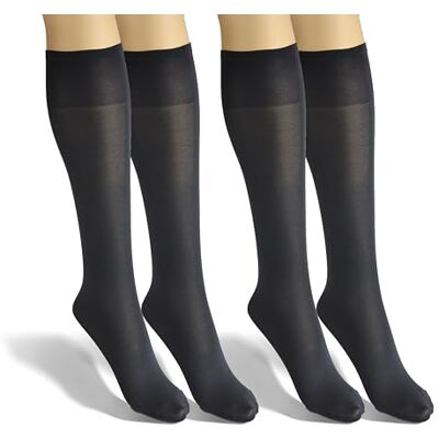 sesto senso Chaussettes Montantes Genoux Femme 40 DEN Mi-Bas 2 Paires - Publicité sesto senso Chaussettes Montantes Genoux Femme 40 DEN Mi-Bas 2 Paires - Publicité