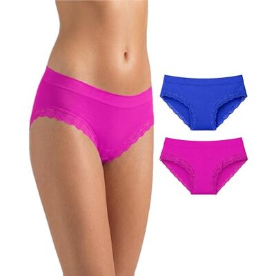Risalti Culotte Dentelle Femme Microfibre Seamless Pcs2 – Slip Femme sans Couture et Etiquettes, Culottes et Slips Douce, Élastique et Respirante Plus Confortable Que Le Coton Made in Italy - Publicité Risalti Culotte Dentelle Femme Microfibre Seamless Pcs2 – Slip Femme sans Couture et Etiquettes, Culottes et Slips Douce, Élastique et Respirante Plus Confortable Que Le Coton Made in Italy - Publicité