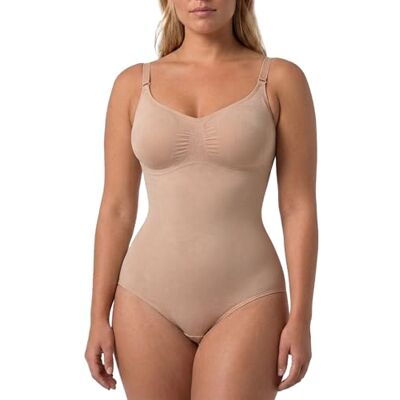 Risalti Body Sculptant Femme Gainant Ventre Plat Body Gainant Bretelles Reglables, Microfibre Seamless, Gaine Sculptante Amincissante pour Ventre Taille Hanches Made in Italy - Publicité Risalti Body Sculptant Femme Gainant Ventre Plat Body Gainant Bretelles Reglables, Microfibre Seamless, Gaine Sculptante Amincissante pour Ventre Taille Hanches Made in Italy - Publicité