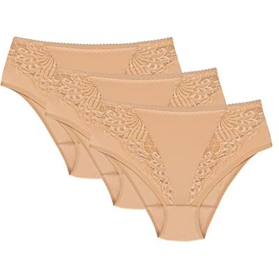 Wolbar Culotte Classique Slip 3 Pack Élégant WB51 Fabriqué en UE, Beige,XL - Publicité Wolbar Culotte Classique Slip 3 Pack Élégant WB51 Fabriqué en UE, Beige,XL - Publicité