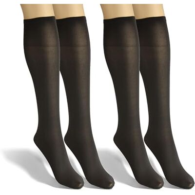 sesto senso Chaussettes Montantes Genoux Femme 40 DEN Mi-Bas 2 Paires - Publicité sesto senso Chaussettes Montantes Genoux Femme 40 DEN Mi-Bas 2 Paires - Publicité