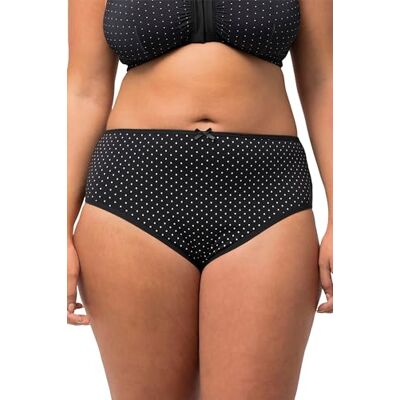 Ulla Popken Midi-Slips, 5 Stück, Gepunktet/Einfarbig, Schwarz, 42-44 (Lot de 5) Femme - Publicité Ulla Popken Midi-Slips, 5 Stück, Gepunktet/Einfarbig, Schwarz, 42-44 (Lot de 5) Femme - Publicité
