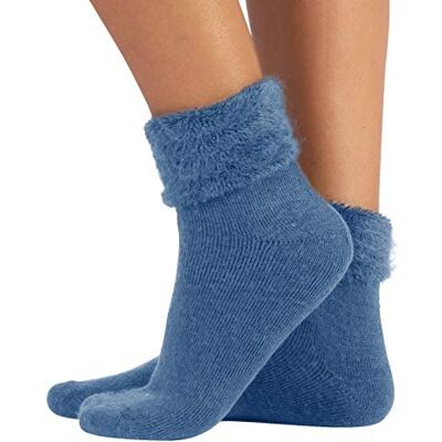 CALZITALY Chaussettes Hivernales Effet Angora Socquettes Douces Thermiques Multicolore Taille Unique Made in Italy (Bleu Jeans) - Publicité CALZITALY Chaussettes Hivernales Effet Angora Socquettes Douces Thermiques Multicolore Taille Unique Made in Italy (Bleu Jeans) - Publicité