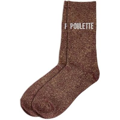 STC, Sequin Socks Poulette, (36-42) ,brown - Publicité STC, Sequin Socks Poulette, (36-42) ,brown - Publicité