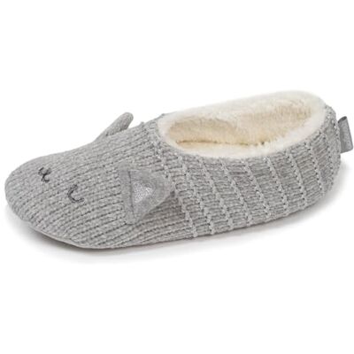 Isotoner Chaussettes d'intérieur femme fourrées, antidérapante, 37/38, gris - Publicité Isotoner Chaussettes d'intérieur femme fourrées, antidérapante, 37/38, gris - Publicité