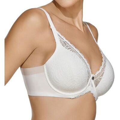 Selene, Soutien-Gorge pour Femme en Dentelle Florale, avec Armatures et Rembourrage léger, Collection , Blanc Ivoire, 100C - Publicité Selene, Soutien-Gorge pour Femme en Dentelle Florale, avec Armatures et Rembourrage léger, Collection , Blanc Ivoire, 100C - Publicité