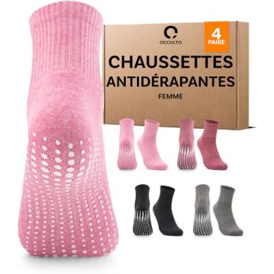 Occulto chaussettes antidérapantes femmes 80% coton 2-4 Paires (modèle: ) - Publicité Occulto chaussettes antidérapantes femmes 80% coton 2-4 Paires (modèle: ) - Publicité