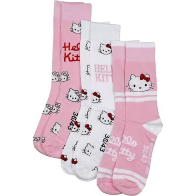 Hello Kitty Chaussettes multicolores pour femme - Publicité Hello Kitty Chaussettes multicolores pour femme - Publicité