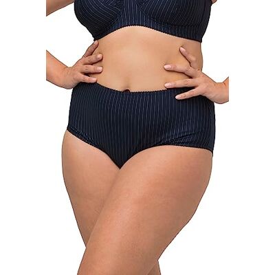 Ulla Popken Femme Grandes Tailles Slips, Lot de 2, Rayures, Coupe Plus Haute - Publicité Ulla Popken Femme Grandes Tailles Slips, Lot de 2, Rayures, Coupe Plus Haute - Publicité