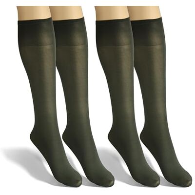 sesto senso Chaussettes Montantes Genoux Femme 40 DEN Mi-Bas 2 Paires - Publicité sesto senso Chaussettes Montantes Genoux Femme 40 DEN Mi-Bas 2 Paires - Publicité