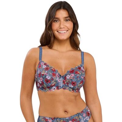 Sans Complexe Modèle Arum Mosaic Soutien-Gorge Femme 95F Fleurs Givrées - Publicité Sans Complexe Modèle Arum Mosaic Soutien-Gorge Femme 95F Fleurs Givrées - Publicité