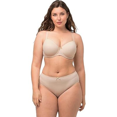 Ulla Popken Femme Grandes Tailles Soutien-Gorge Minimiseur satiné Emboitant Beige Clair 100C 35-100C - Publicité Ulla Popken Femme Grandes Tailles Soutien-Gorge Minimiseur satiné Emboitant Beige Clair 100C 35-100C - Publicité