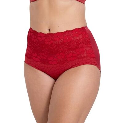 Miss Mary of Sweden Gaine-Culotte Jacquard & Lace 46 Rouge - Publicité Miss Mary of Sweden Gaine-Culotte Jacquard & Lace 46 Rouge - Publicité