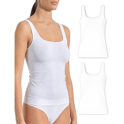 Risalti Débardeur Femme Bambou Épaule Larges 2Pcs Top Femme, Plus Doux Que Le Debardeur Femme Coton Lot, Haut Femme, Débardeurs Femme, Caraco Femme sans Couture Made in Italy - Publicité Risalti Débardeur Femme Bambou Épaule Larges 2Pcs Top Femme, Plus Doux Que Le Debardeur Femme Coton Lot, Haut Femme, Débardeurs Femme, Caraco Femme sans Couture Made in Italy - Publicité