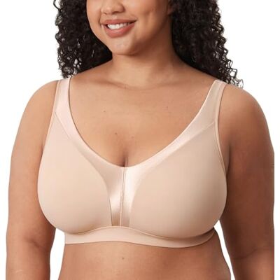 DELIMIRA Soutien Gorge sans Armature Grande Taille Beige 95G - Publicité DELIMIRA Soutien Gorge sans Armature Grande Taille Beige 95G - Publicité