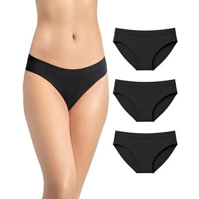 Risalti Culotte sans Couture Femme en Bambou Lot de 3 Slip Femme Invisible Elastique en Fibre de Bambou, Seamless Underwear Respirante et Hypoallergenique Made in Italy - Publicité Risalti Culotte sans Couture Femme en Bambou Lot de 3 Slip Femme Invisible Elastique en Fibre de Bambou, Seamless Underwear Respirante et Hypoallergenique Made in Italy - Publicité