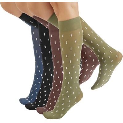 CALZITALY 4 Paires Mi-Bas Au Genou Opaque, Chaussettes en Microfibre 40 DEN Made in Italy (FR/ES, Alpha/lettres, Taille unique, Taille normale, Taille normale, Assortiment fanatasia géométrique) - Publicité CALZITALY 4 Paires Mi-Bas Au Genou Opaque, Chaussettes en Microfibre 40 DEN Made in Italy (FR/ES, Alpha/lettres, Taille unique, Taille normale, Taille normale, Assortiment fanatasia géométrique) - Publicité