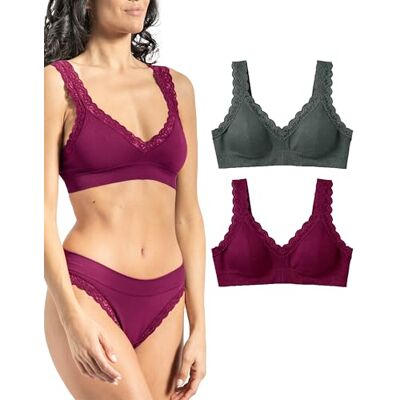 Risalti Soutien Gorge sans Armature Dentelle 2 Pcs Brassiere Femme sans Armature Support Léger, Brassiere Femme Dentelle, Soutiens-Gorge Femme, Brassière Femme sans Coutures Made in Italy - Publicité Risalti Soutien Gorge sans Armature Dentelle 2 Pcs Brassiere Femme sans Armature Support Léger, Brassiere Femme Dentelle, Soutiens-Gorge Femme, Brassière Femme sans Coutures Made in Italy - Publicité
