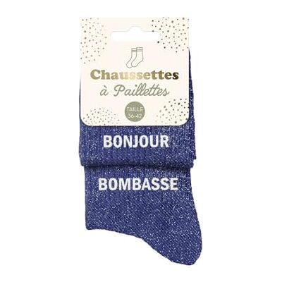 STC Chaussettes paillettes duo bonjour bombasse - Publicité STC Chaussettes paillettes duo bonjour bombasse - Publicité