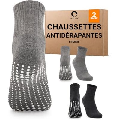 Occulto chaussettes antidérapantes femmes 80% coton 2-4 Paires (modèle: ) - Publicité Occulto chaussettes antidérapantes femmes 80% coton 2-4 Paires (modèle: ) - Publicité
