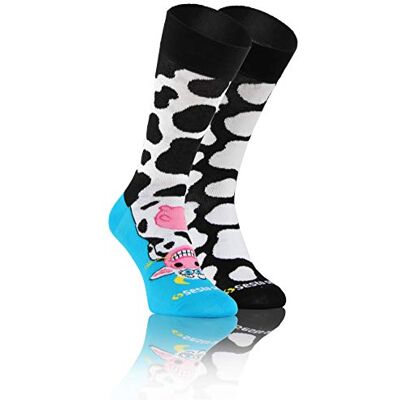 sesto senso Chaussette Fantaisie Drole en Coton Homme Femme Rigolotes Folles Socquette Colorées à Motifs Animaux Tâche 35-38 Vache - Publicité sesto senso Chaussette Fantaisie Drole en Coton Homme Femme Rigolotes Folles Socquette Colorées à Motifs Animaux Tâche 35-38 Vache - Publicité