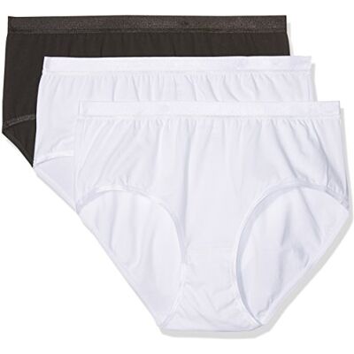 Ulla Popken Femme Grandes Tailles Culottes Femmes sous Vetements Coton Slip Taille Basse Shorty Femme Féminin Lot de 3 Blanc, Noir 46+ 309783 20-46+ - Publicité Ulla Popken Femme Grandes Tailles Culottes Femmes sous Vetements Coton Slip Taille Basse Shorty Femme Féminin Lot de 3 Blanc, Noir 46+ 309783 20-46+ - Publicité