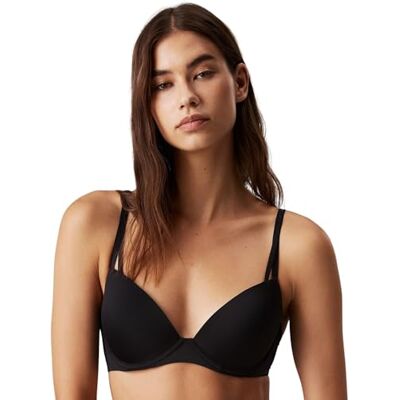 Calvin Klein Soutien-Gorge Push-Up Femme Lift Demi à Armatures, Noir (Black), 90B - Publicité Calvin Klein Soutien-Gorge Push-Up Femme Lift Demi à Armatures, Noir (Black), 90B - Publicité