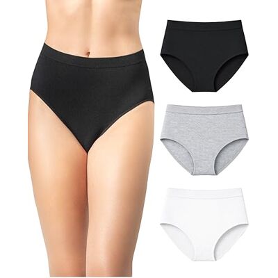 Risalti Culotte sans Couture Femme Taille Haute en Bambou Lot de 3 Slip Femme Invisible Elastique en Fibre de Bambou, Seamless Underwear Respirante et Hypoallergenique Made in Italy - Publicité Risalti Culotte sans Couture Femme Taille Haute en Bambou Lot de 3 Slip Femme Invisible Elastique en Fibre de Bambou, Seamless Underwear Respirante et Hypoallergenique Made in Italy - Publicité