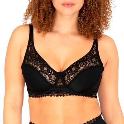 WELL Soutien-Gorge à Armatures Dentelle 3D Allure Maintien Parfait, Bretelles Larges Sensation Seconde Peau Forme Emboîtante Modernité et Féminité Noir 100E - Publicité WELL Soutien-Gorge à Armatures Dentelle 3D Allure Maintien Parfait, Bretelles Larges Sensation Seconde Peau Forme Emboîtante Modernité et Féminité Noir 100E - Publicité