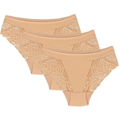Wolbar Culotte Classique Slip Élégant WB408 Fabriqué en UE, Beige,L - Publicité Wolbar Culotte Classique Slip Élégant WB408 Fabriqué en UE, Beige,L - Publicité