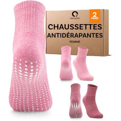Occulto chaussettes antidérapantes femmes 80% coton 2-4 Paires (modèle: ) - Publicité Occulto chaussettes antidérapantes femmes 80% coton 2-4 Paires (modèle: ) - Publicité