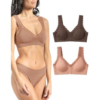 Risalti Soutien Gorge sans Armature Dentelle 2 Pcs Brassiere Femme sans Armature Support Léger, Brassiere Femme Dentelle, Soutiens-Gorge Femme, Brassière Femme sans Coutures Made in Italy - Publicité Risalti Soutien Gorge sans Armature Dentelle 2 Pcs Brassiere Femme sans Armature Support Léger, Brassiere Femme Dentelle, Soutiens-Gorge Femme, Brassière Femme sans Coutures Made in Italy - Publicité