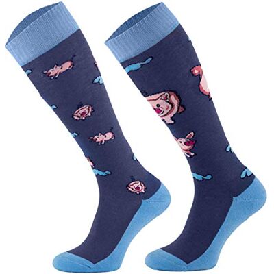 TODO Comodo Chaussettes d'équitation Fantaisie STJBW Coton Mi-bas Chaussette Équitation Femme Motifs (STJBW 12 Little Piggy, 35-38) - Publicité TODO Comodo Chaussettes d'équitation Fantaisie STJBW Coton Mi-bas Chaussette Équitation Femme Motifs (STJBW 12 Little Piggy, 35-38) - Publicité