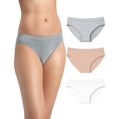 Risalti Culotte sans Couture Femme en Bambou Lot de 3 Slip Femme Invisible Elastique en Fibre de Bambou, Seamless Underwear Respirante et Hypoallergenique Made in Italy - Publicité Risalti Culotte sans Couture Femme en Bambou Lot de 3 Slip Femme Invisible Elastique en Fibre de Bambou, Seamless Underwear Respirante et Hypoallergenique Made in Italy - Publicité