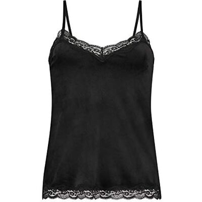 HUNKEMÖLLER Camisole Velours Dentelle Black S - Publicité HUNKEMÖLLER Camisole Velours Dentelle Black S - Publicité
