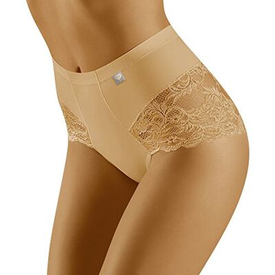 Wolbar Femmes Slip Dentelle WB406, Beige,L - Publicité Wolbar Femmes Slip Dentelle WB406, Beige,L - Publicité