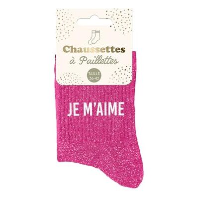STC Chaussettes paillettes je m aime - Publicité STC Chaussettes paillettes je m aime - Publicité