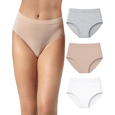 Risalti Culotte sans Couture Femme Taille Haute en Bambou Lot de 3 Slip Femme Invisible Elastique en Fibre de Bambou, Seamless Underwear Respirante et Hypoallergenique Made in Italy - Publicité Risalti Culotte sans Couture Femme Taille Haute en Bambou Lot de 3 Slip Femme Invisible Elastique en Fibre de Bambou, Seamless Underwear Respirante et Hypoallergenique Made in Italy - Publicité