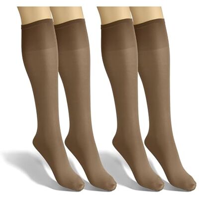 sesto senso Chaussettes Montantes Genoux Femme 40 DEN Mi-Bas 2 Paires - Publicité sesto senso Chaussettes Montantes Genoux Femme 40 DEN Mi-Bas 2 Paires - Publicité