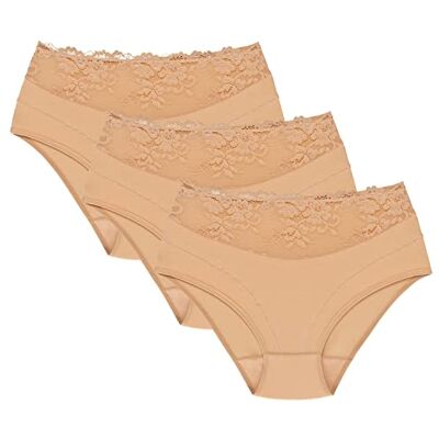 Wolbar Culotte Classique Slip Élégant WB415 Fabriqué en UE, Beige,L - Publicité Wolbar Culotte Classique Slip Élégant WB415 Fabriqué en UE, Beige,L - Publicité