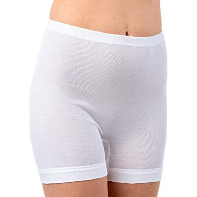 HERMKO 1900 Lot de 4 Culottes Femmes, Longues Jambes, 100% Coton Biologique, Couleur:Blanc, Taille:46 (L) - Publicité HERMKO 1900 Lot de 4 Culottes Femmes, Longues Jambes, 100% Coton Biologique, Couleur:Blanc, Taille:46 (L) - Publicité