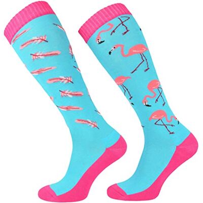 TODO Comodo Chaussettes d'équitation Fantaisie STJBW Coton Mi-bas Chaussette Équitation Femme Motifs (STJBW 03 Flamingo Blue, 35-38) - Publicité TODO Comodo Chaussettes d'équitation Fantaisie STJBW Coton Mi-bas Chaussette Équitation Femme Motifs (STJBW 03 Flamingo Blue, 35-38) - Publicité