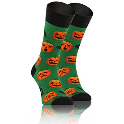 sesto senso Chaussette Fantaisie Drole en Coton Homme Femme Rigolotes Folles Socquette Colorées à Motifs Pumpkin Halloween chauve souris 43-46 Citrouille - Publicité sesto senso Chaussette Fantaisie Drole en Coton Homme Femme Rigolotes Folles Socquette Colorées à Motifs Pumpkin Halloween chauve souris 43-46 Citrouille - Publicité